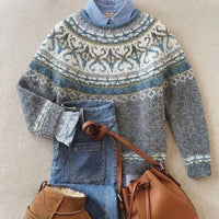 Diana | Cozy and Timeless Nordic Pattern Knit Sweater