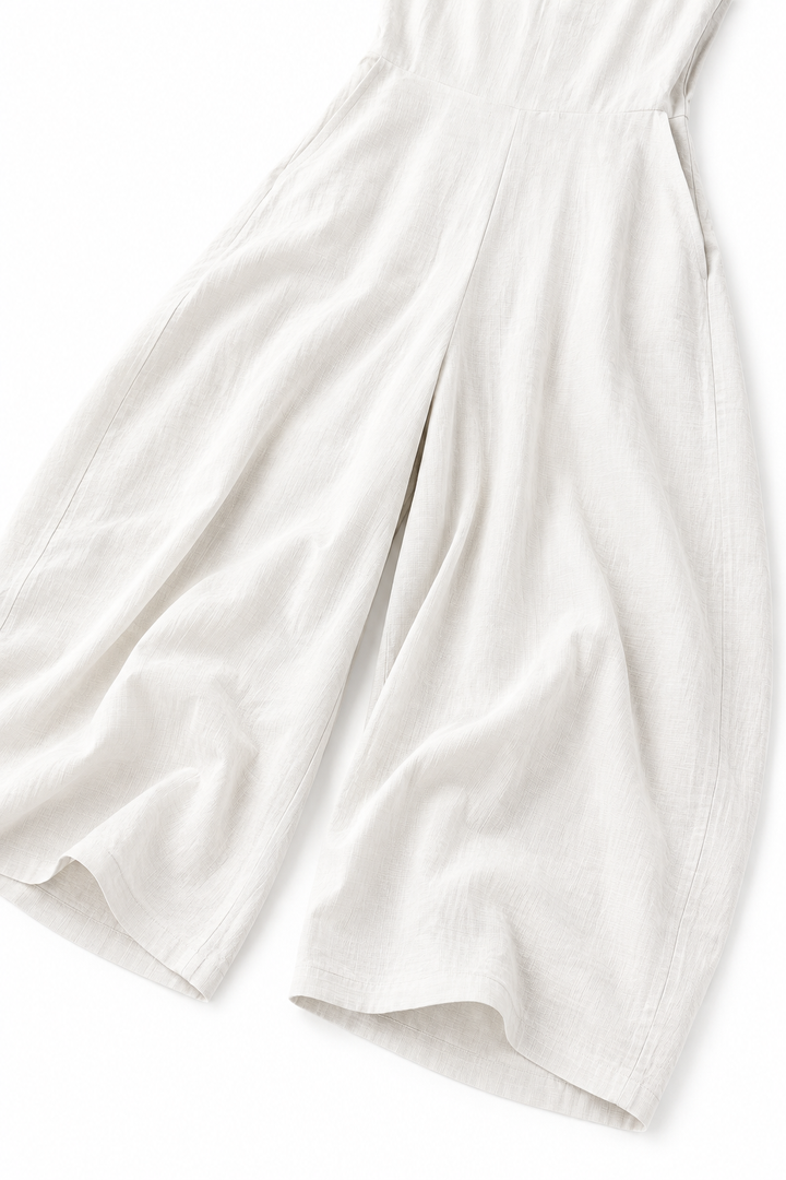 Wearby | Wide-Leg Jumpsuit – Effortless V-Neck Style for Women