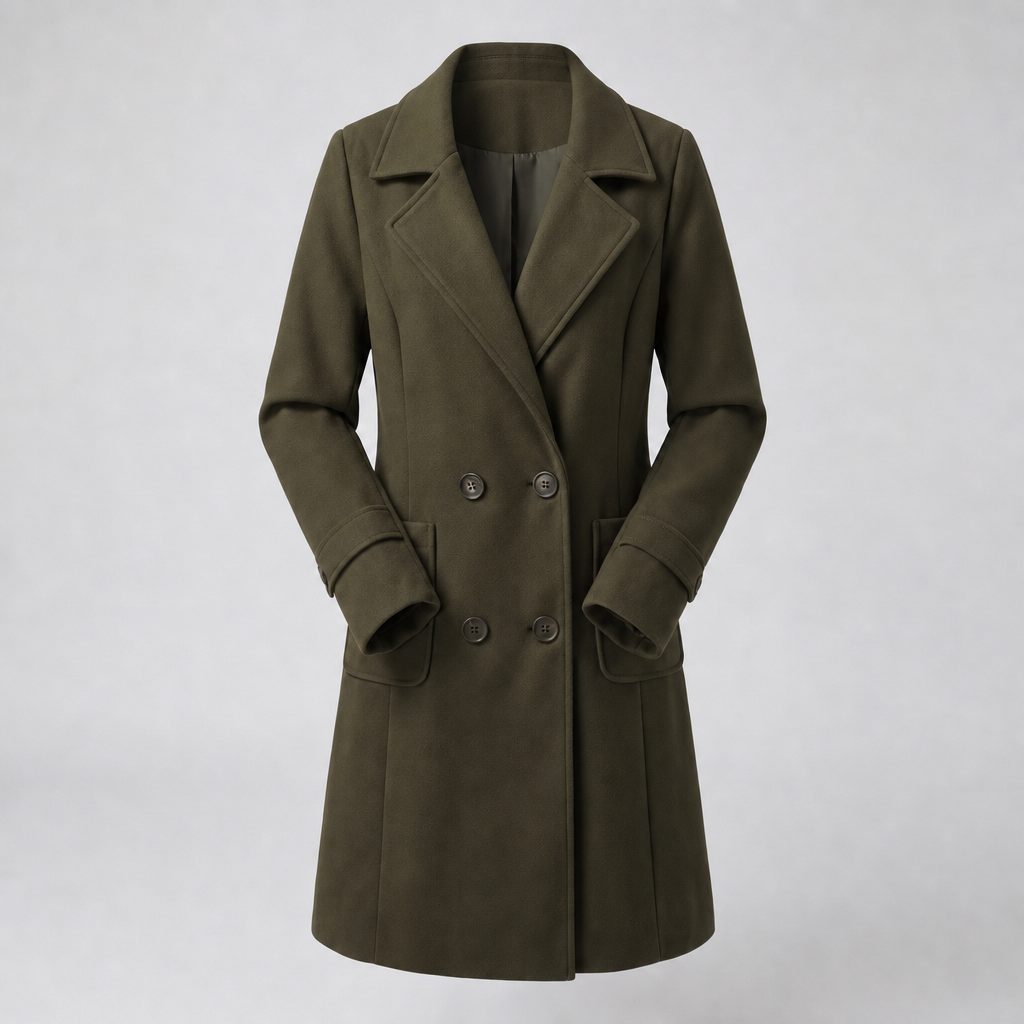 ELOWEN | Wool Coat – Double-Breasted Tailored Design