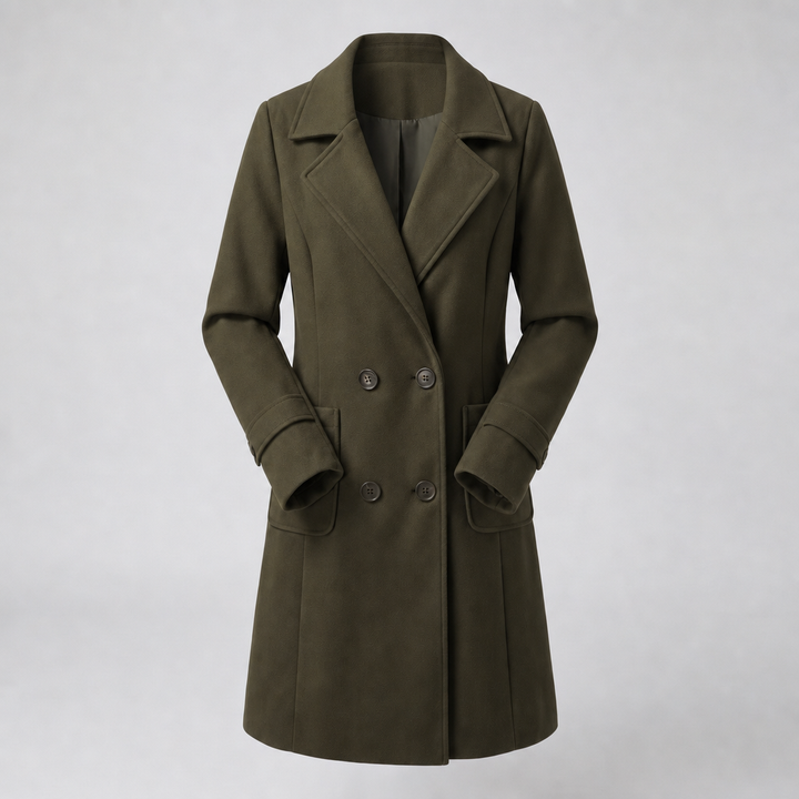 ELOWEN | Wool Coat – Double-Breasted Tailored Design