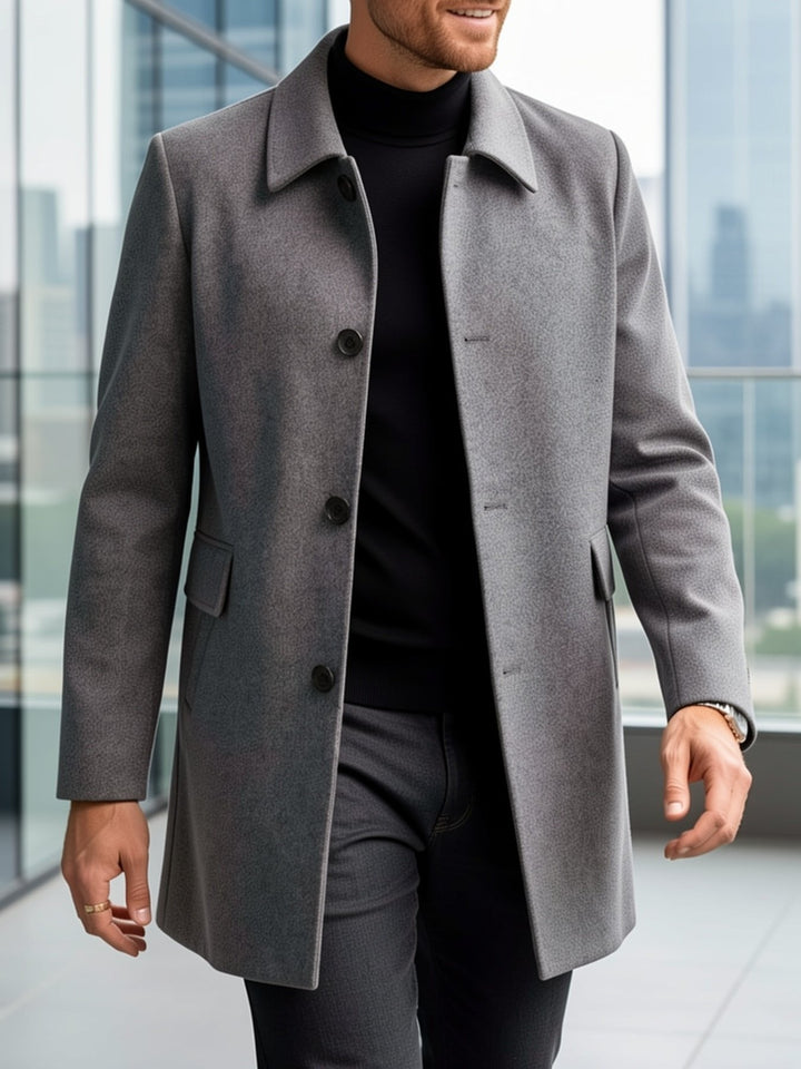 Gerard | Single-Breasted Overcoat – Timeless Style for Men