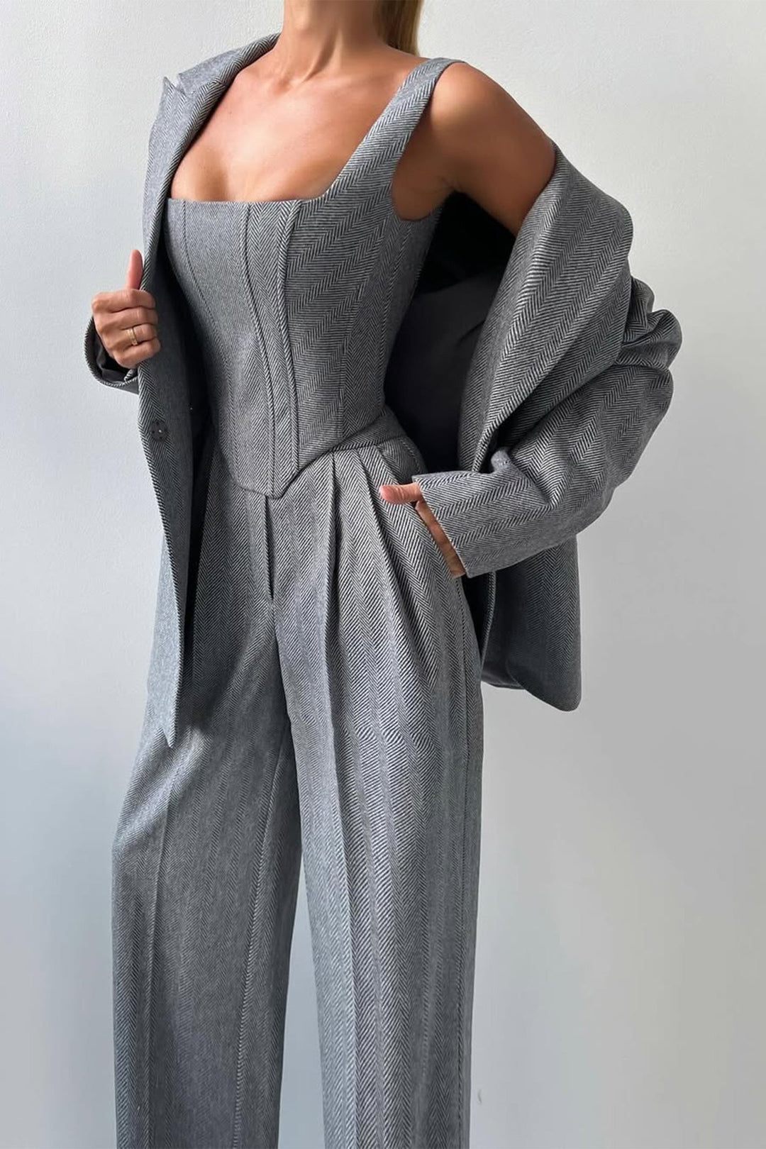 Isabelle | Stilvolles und vielseitiges dreiteiliges Blazer-Set