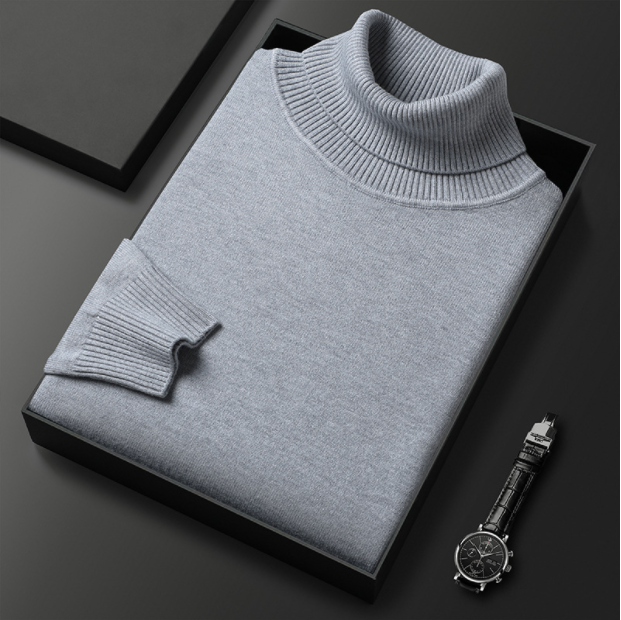Hunter | Cashmere Cotton Turtleneck Sweater – Luxurious Fit for Men