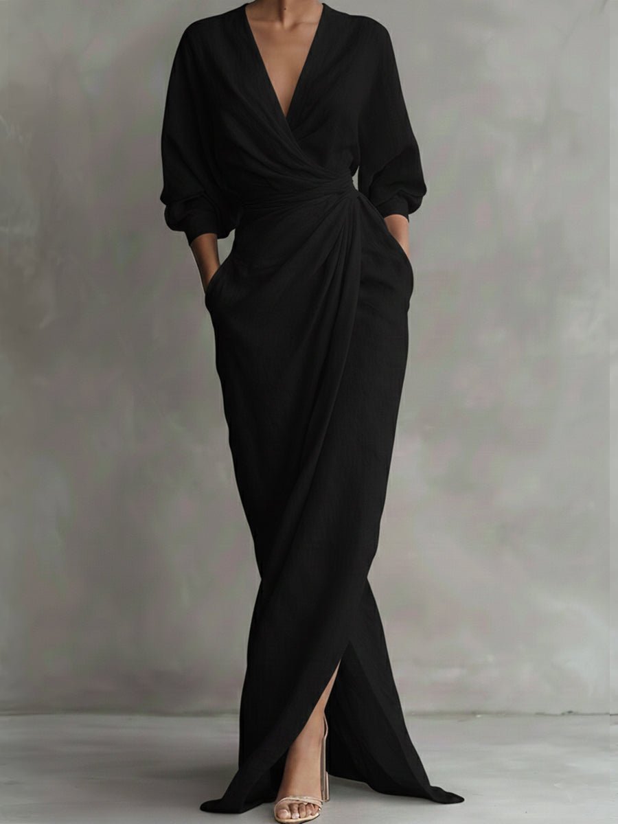 Mila | Abito lungo elegante e comodo con maniche lunghe