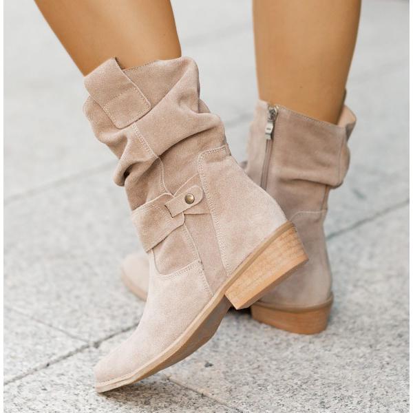 Isabella | Chic And Relaxed Fold-Over Slouch Ankle Boots