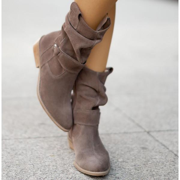 Isabella | Chic And Relaxed Fold-Over Slouch Ankle Boots