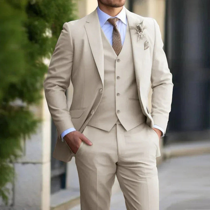 Braun | Slim Fit Suit for Men – 3-Piece Complete Look