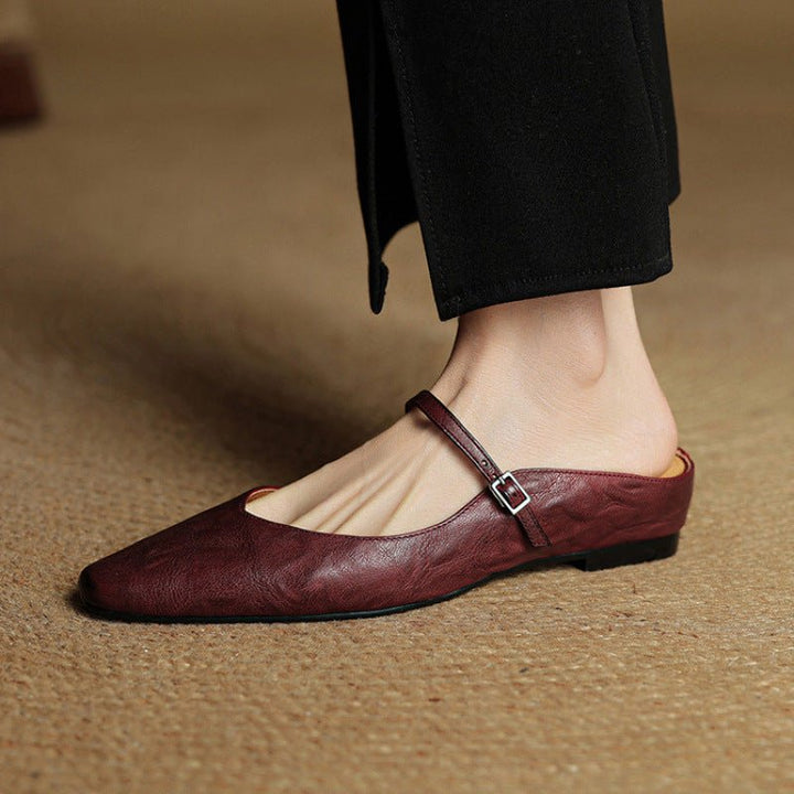 Sophia | Elegant and Timeless Buckled Pointed Toe Mules