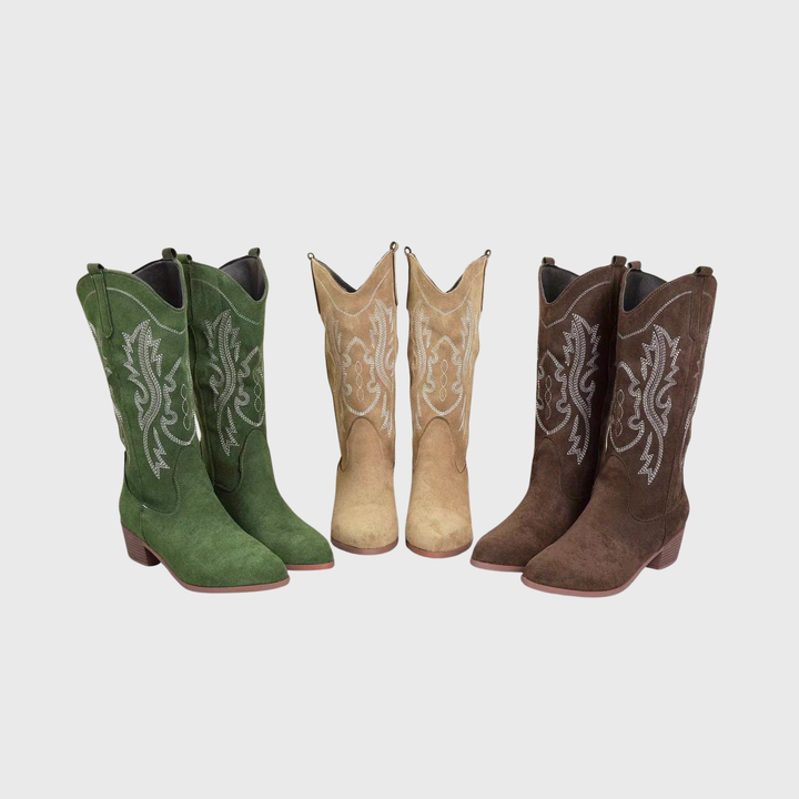 Sophia | Bottes de cowboy raffinées et sophistiquées à mollet large