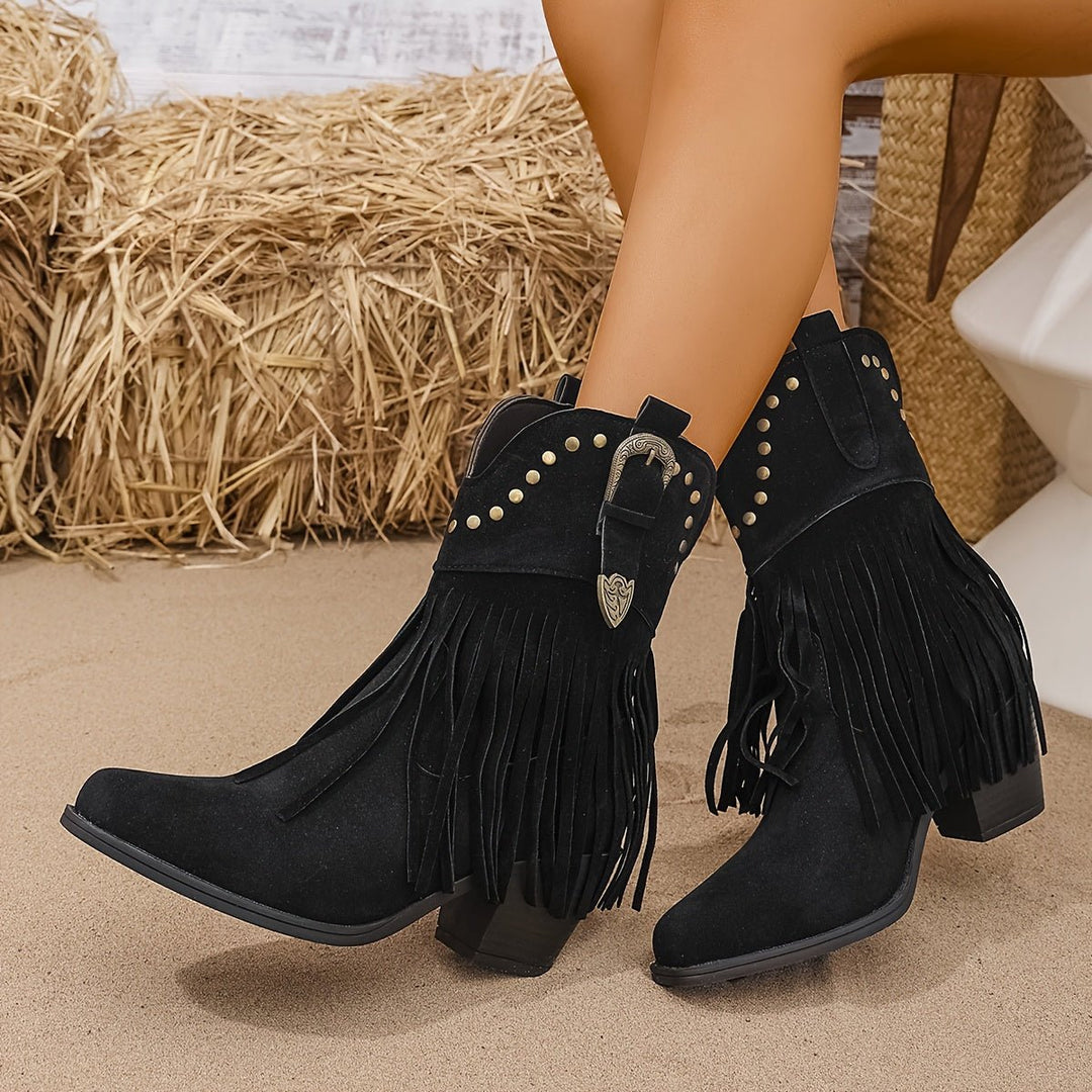 Ava | Bold And Modern Fringe Cowboy Boots