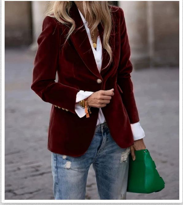 Seraphina | Blazer moderne et élégant en velours pour femme