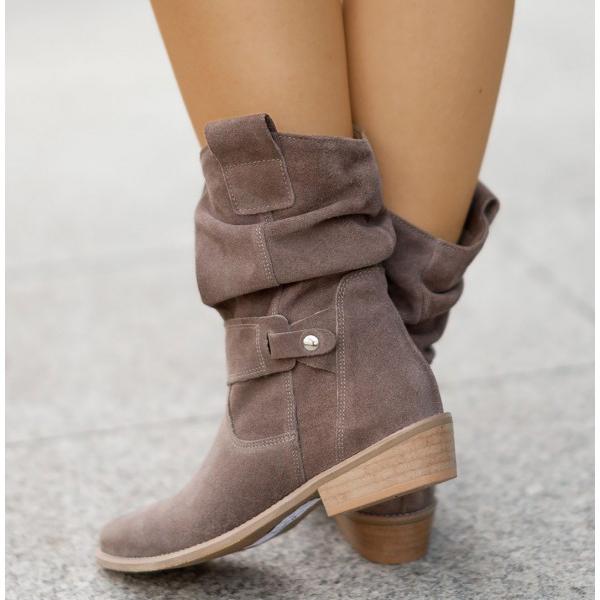 Isabella | Chic And Relaxed Fold-Over Slouch Ankle Boots