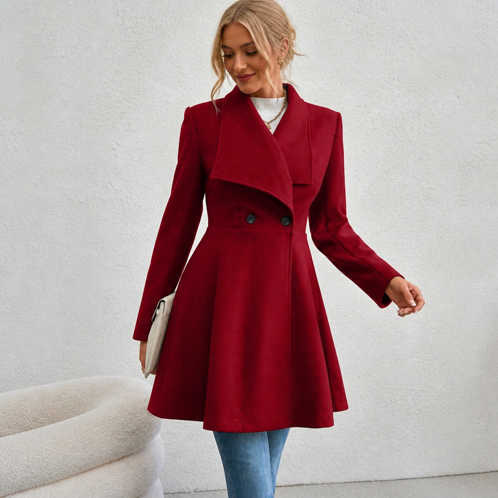 Elowen | A-Line Tailored Overcoat – Polished Look for Women