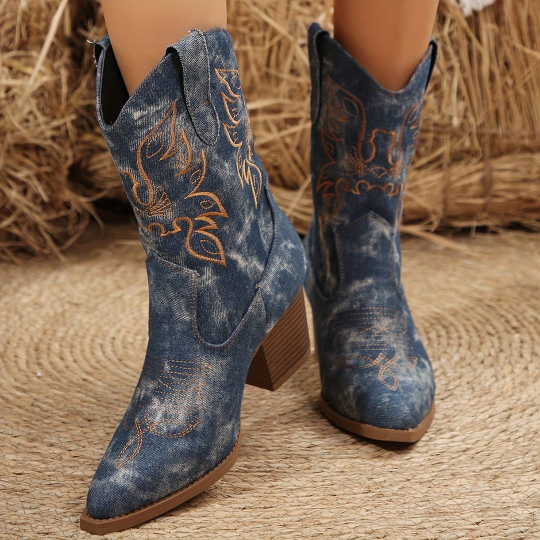 Rosalina | Charming And Floral Embroidered Cowboy Boots