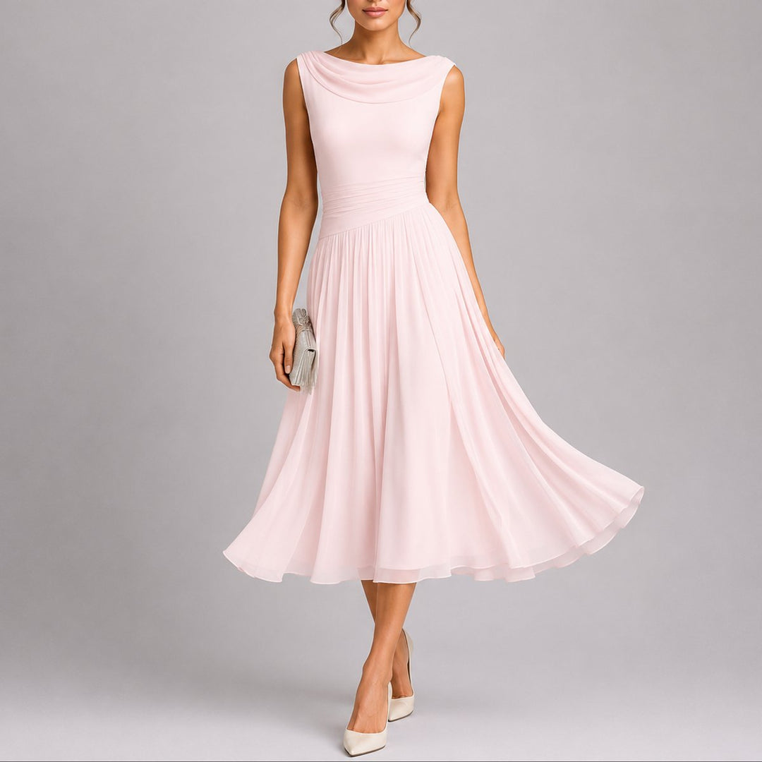 Luna | Stylish And Comfortable Fall Wedding Pleated Midi Dress