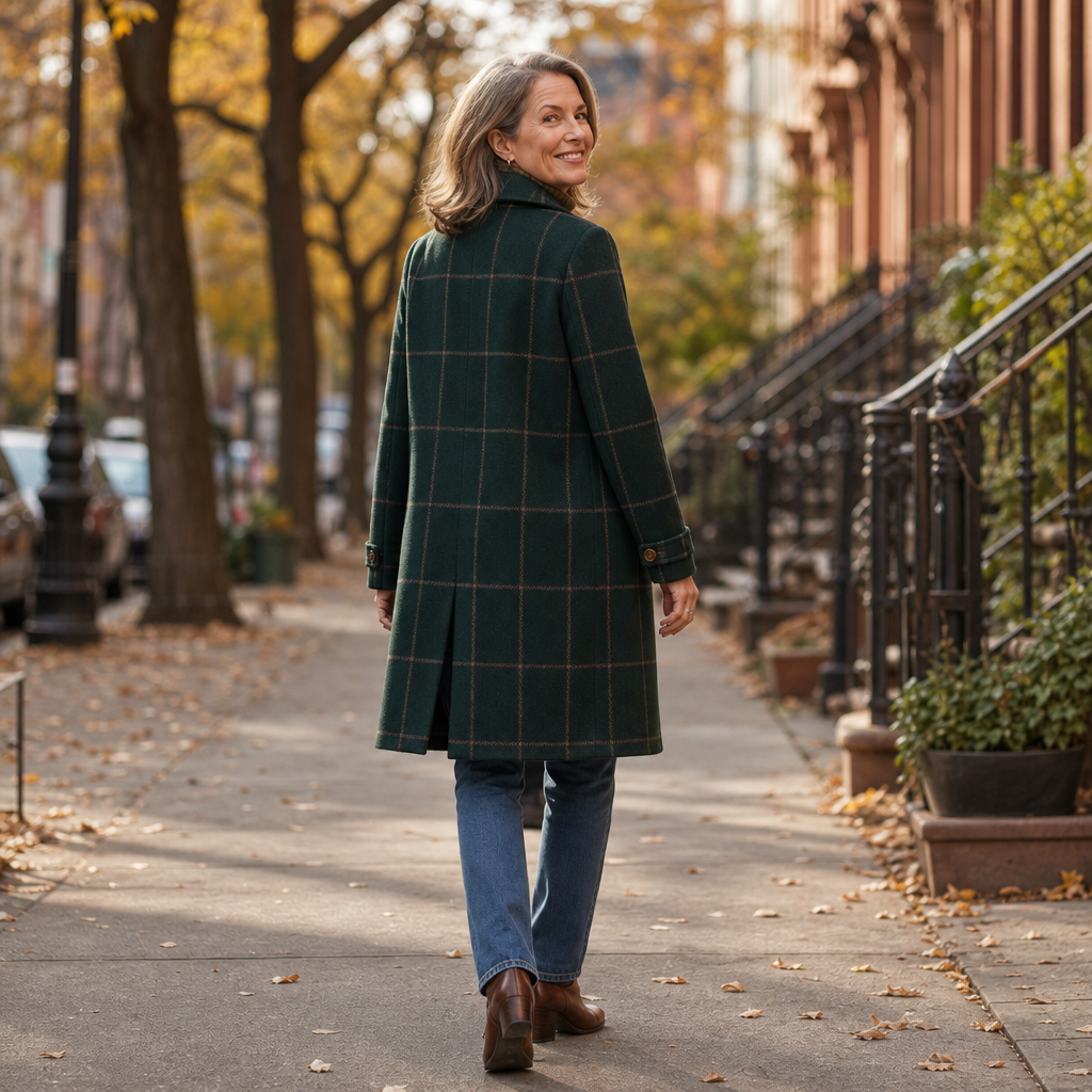 Wearbella | Plaid Oversized Coat – Stylish Checkered Design for Women