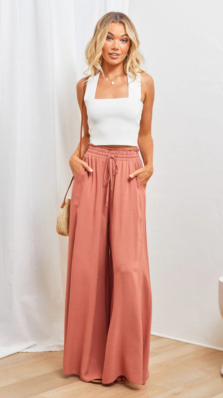 Freya | Lightweight Wide Leg Palazzo Pants
