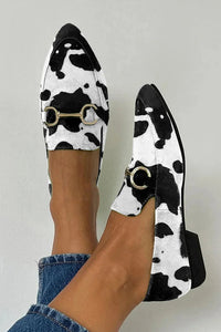 Elena | Stylish Printed Buckle Loafers for Women