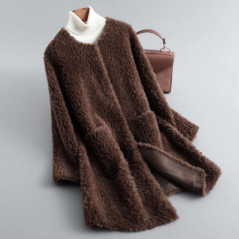 Hollmere | Shearling Coat – Luxurious Fluid Silhouette