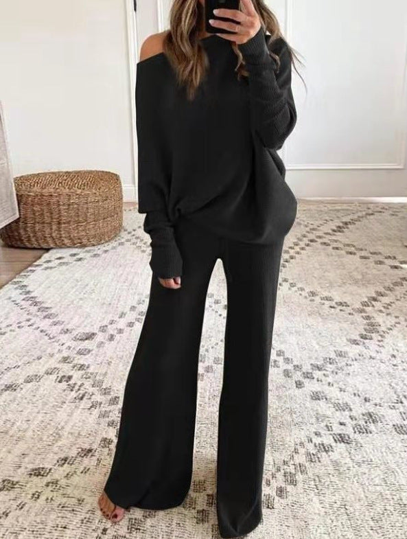 Zoya | Chic And Asymmetrical Knitted Two Piece Set