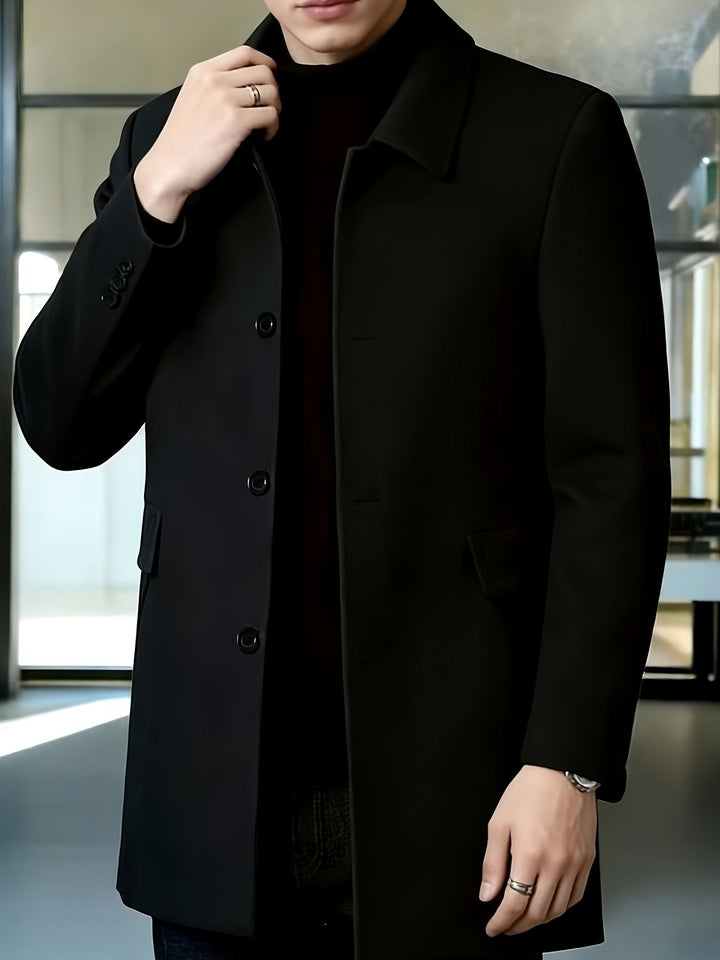 Gerard | Single-Breasted Overcoat – Timeless Style for Men