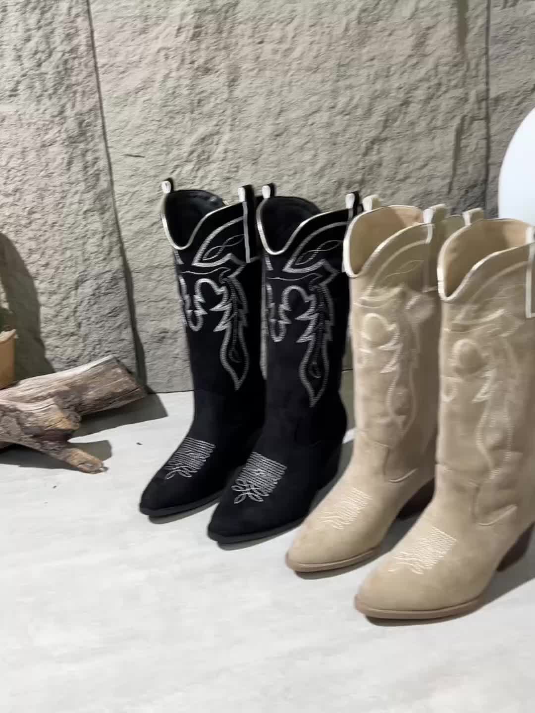 Emma | Stylish And Comfortable Embroidered Western Cowboy Boots