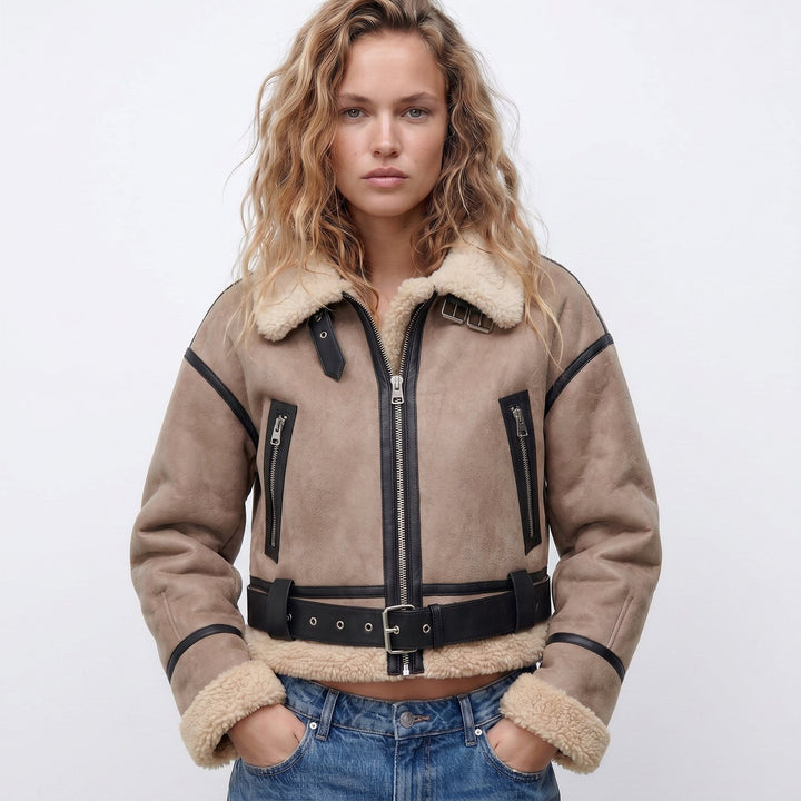 Elfriede | Bomber Jacket – Luxurious Reversible Lambskin for Women
