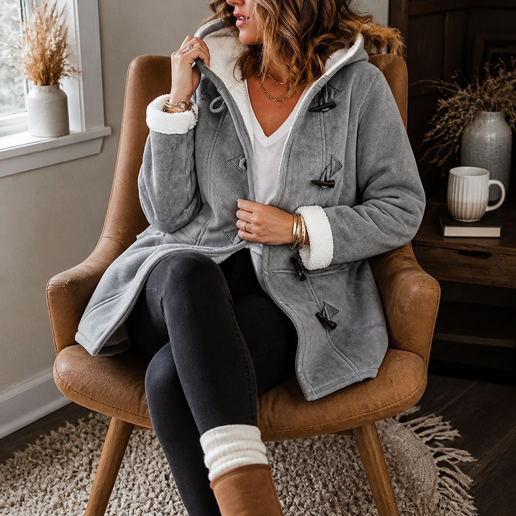 Plushbelle | Faux Shearling Winter Coat – Cozy Design for Women