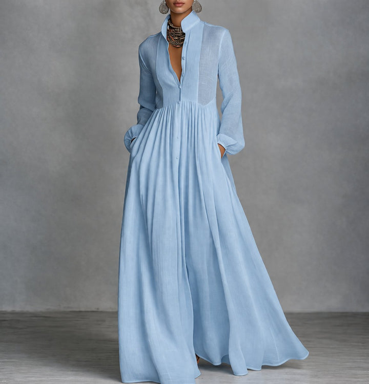 Sofia | Bequemes und vielseitiges Maxikleid mit langen Ärmeln