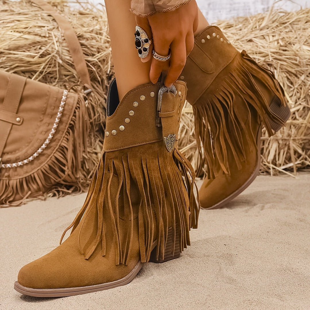 Ava | Bold And Modern Fringe Cowboy Boots