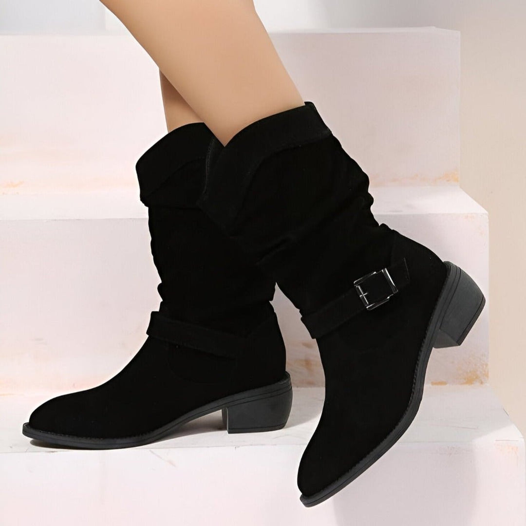 Elizabeth | Stylish And Comfortable Faux Suede Knee High Boots