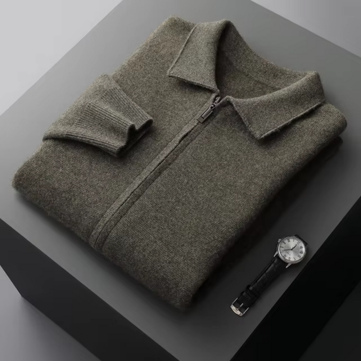 Ethan | Modern and Versatile Full-Zip Knit Cardigan