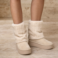 Amelia | Bottes de neige d'hiver douillettes et élégantes à plateforme, en fausse fourrure