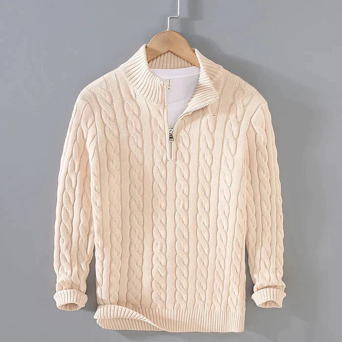 Maël | Knit Sweater – Stylish Cable Knit Design for Men