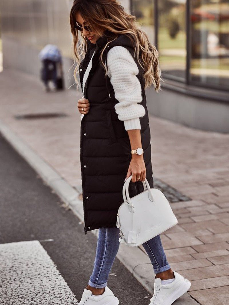 Zara | Knee-Length Quilted Winter Jacket for Women