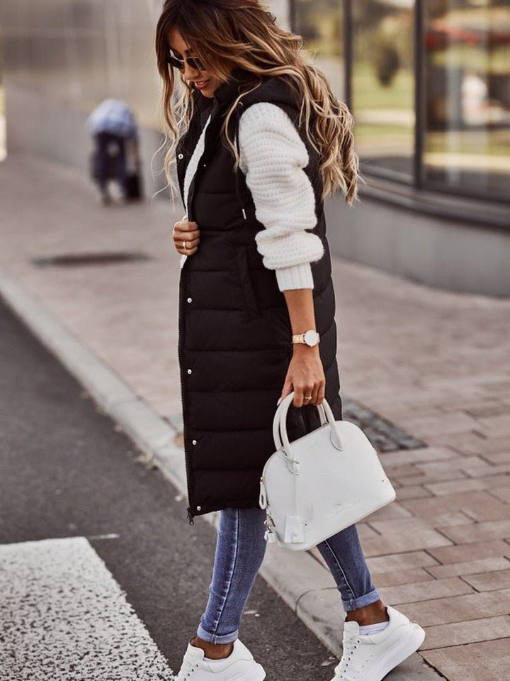 Zara | Knee-Length Quilted Winter Jacket for Women