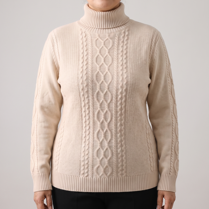 Lambswool | Turtleneck Sweater – Soft & Unique Pattern for Women