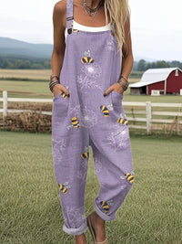 Aurora | Modern and Feminine Bee Print Jumpsuit