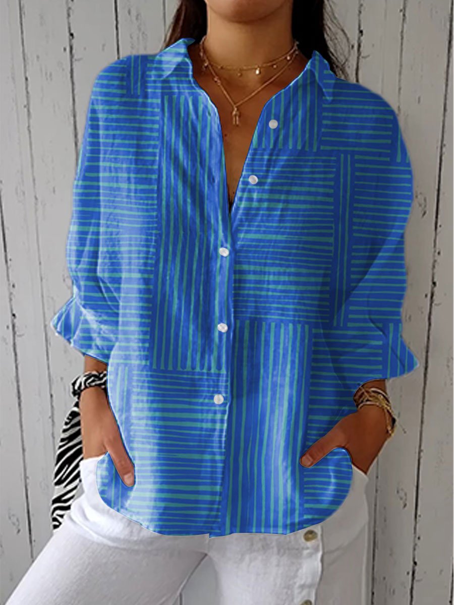 Sierra | Striped Blouse – Stylish Everyday Collared Design for Women