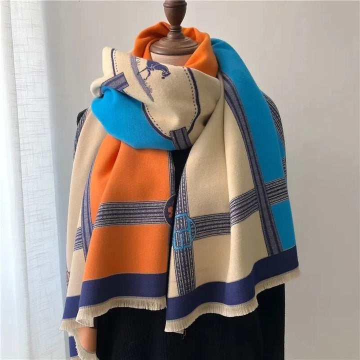Drune | Oversized Shawl – Elegant Floral Design for Women