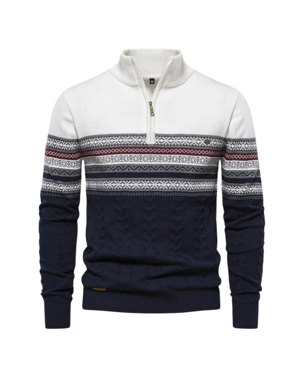 Givalli | Cotton Zip Sweater – Modern Pattern Design for Men