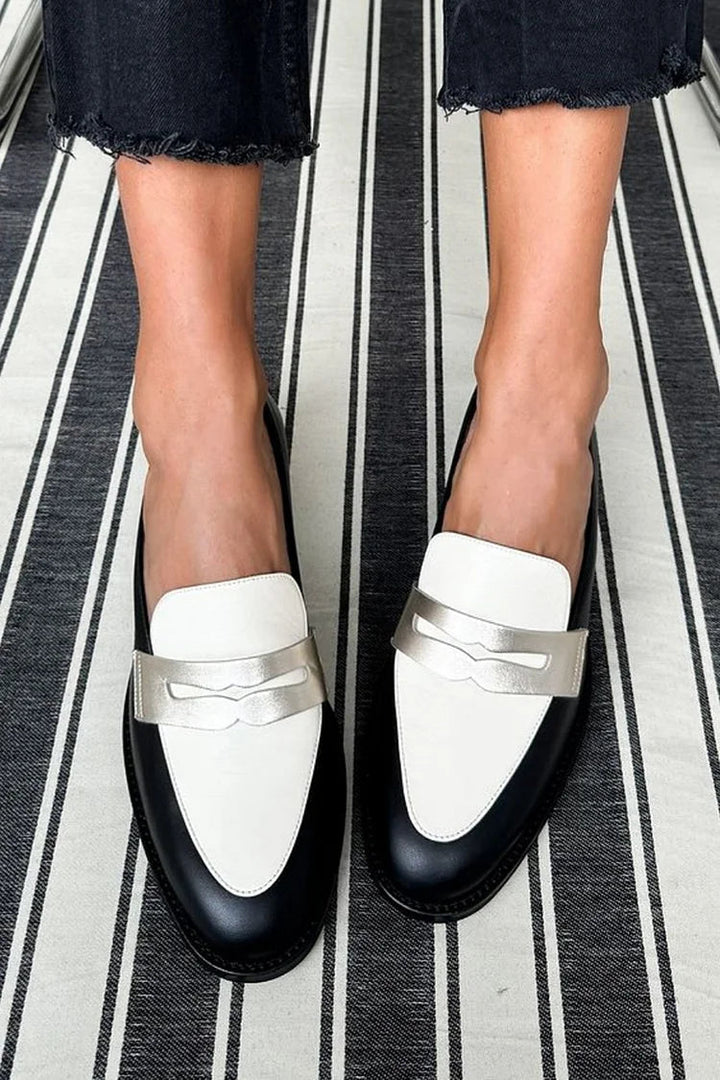 Camille | Sophisticated Two-Tone Women's Loafers