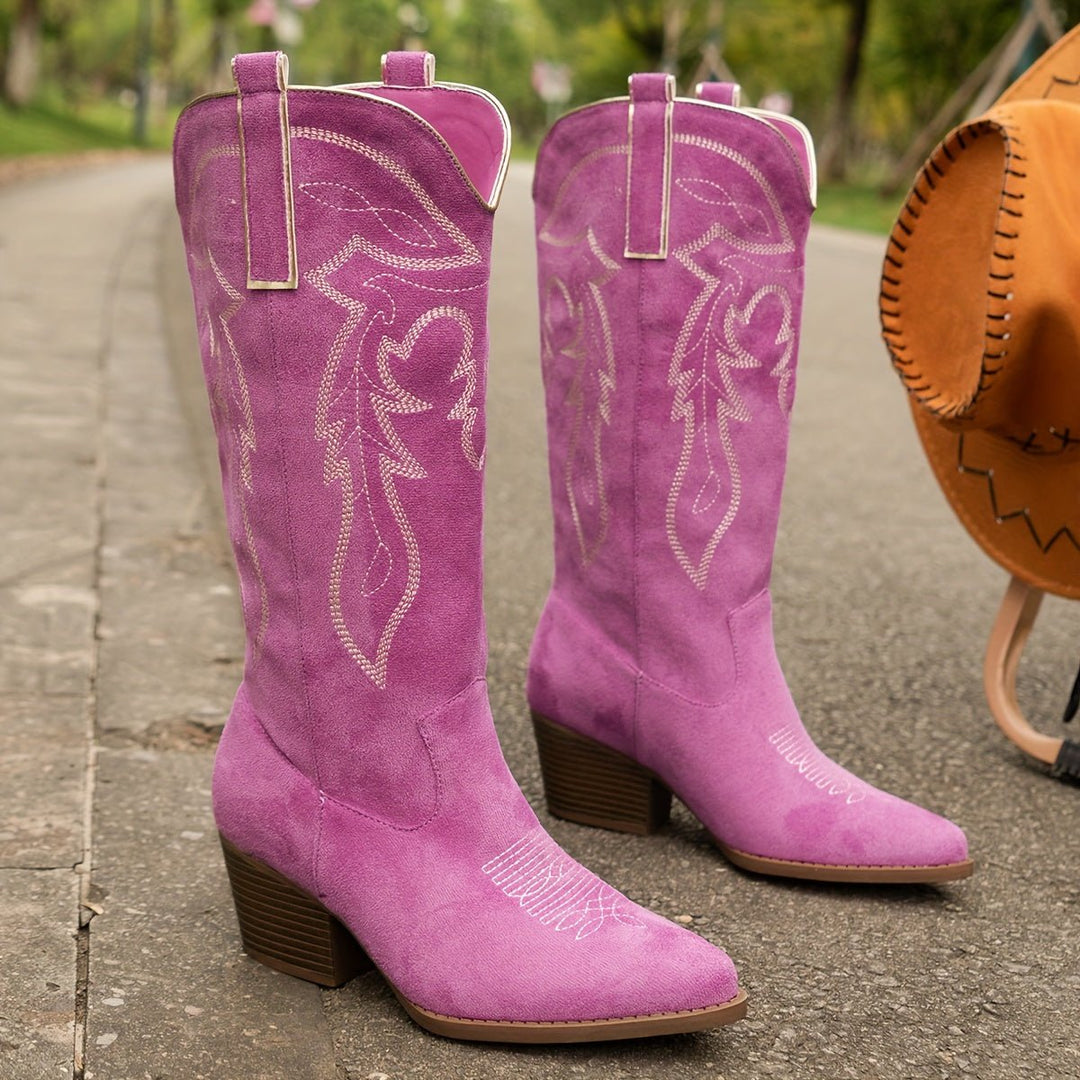 Emma | Stylish And Comfortable Embroidered Western Cowboy Boots