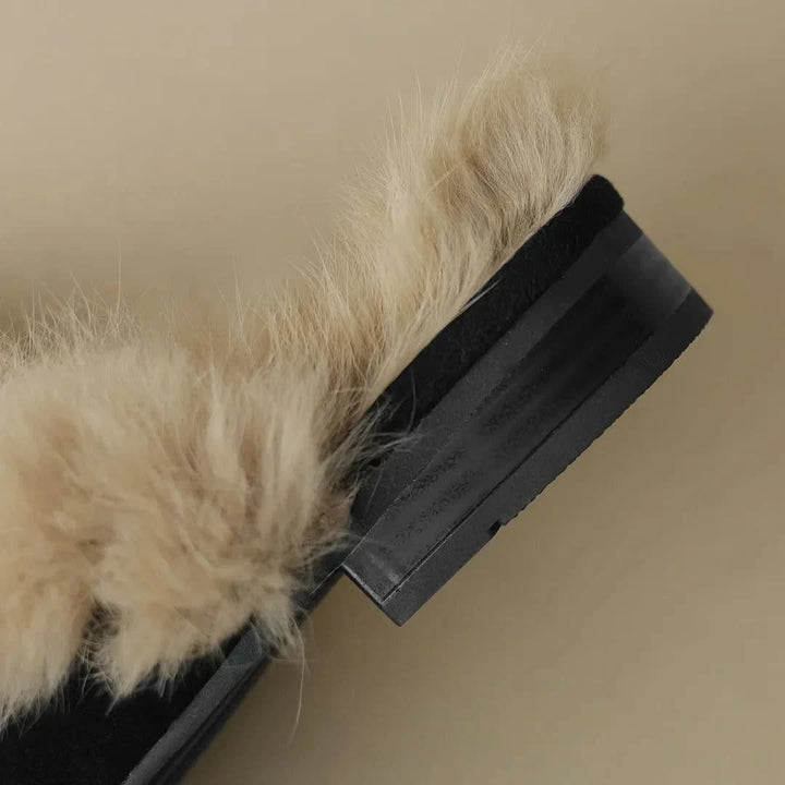 Velora | Suede Shearling Mules – Luxurious Comfort for Women
