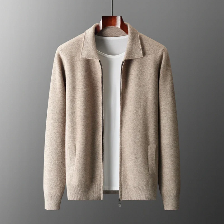 Ethan | Modern and Versatile Full-Zip Knit Cardigan
