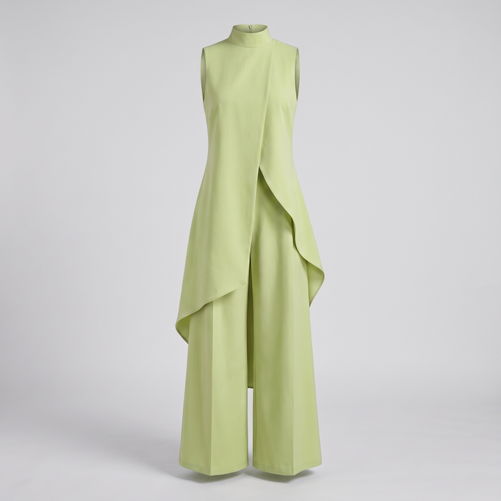 Elara | Wide Leg Jumpsuit – Elegant Asymmetric Design for Women