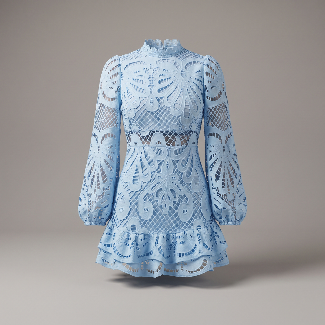 Heavens | Mini Dress – Elegant Cut-Out Lace Design