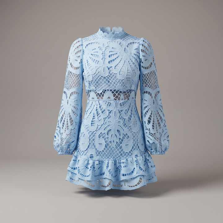 Heavens | Mini Dress – Elegant Cut-Out Lace Design