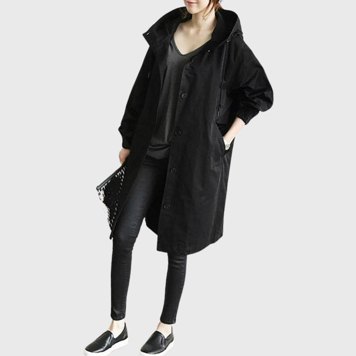 Elizabeth | Chic and Stylish Long Hooded Trench Coat