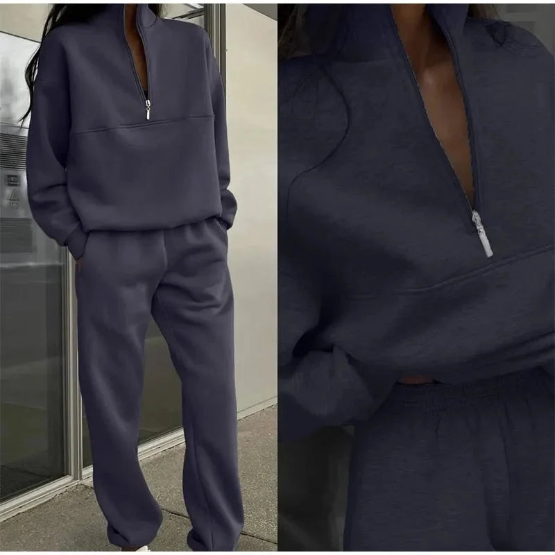 Nora | Cozy And Stylish High Waisted Lounge Two Piece Set